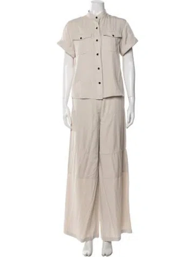 Pre-owned Theory Pant Set In Neutral