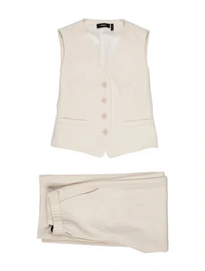 Pre-owned Theory Pant Set In White