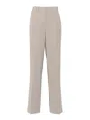 Theory Grey Triacetate Relax Pants In Gris