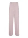 Theory Casual High-waisted Trousers For Women In Pink