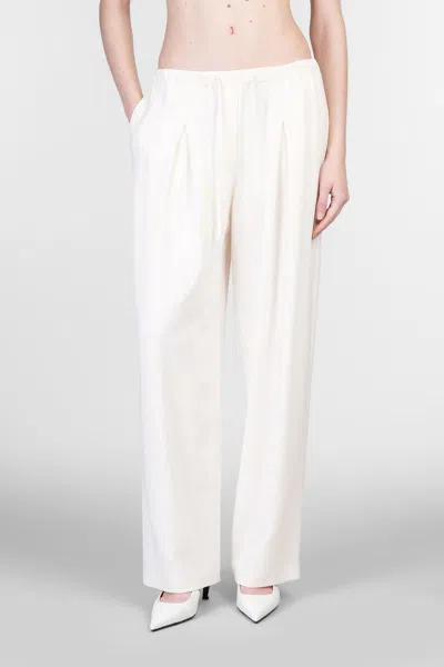 Theory Pants With Pleat In White
