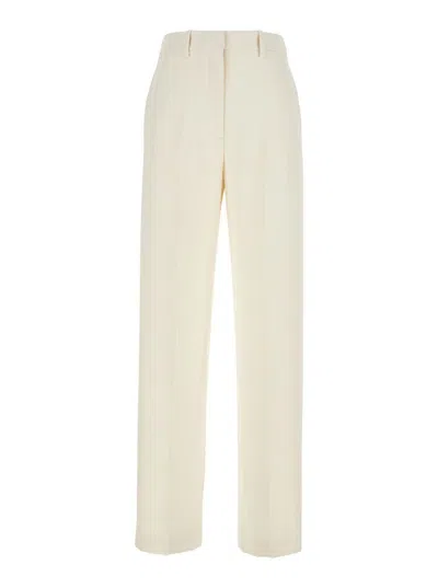 THEORY 'ADMIRAL' WHITE PANTS WITH BELT LOOPS