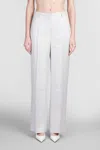 Theory Pants In Grey Linen In Grey