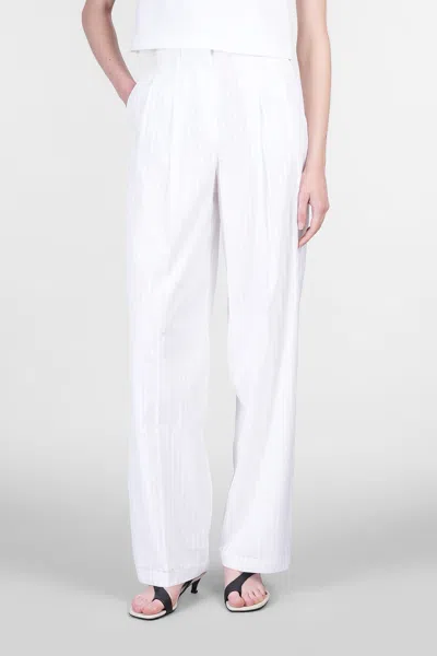 Theory Pants In White Cotton