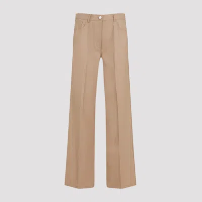 Theory New Camel Brown Wool Pants In Nude & Neutrals