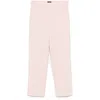 Theory Treeca Cropped Trousers With Elasticated Waist In Pink