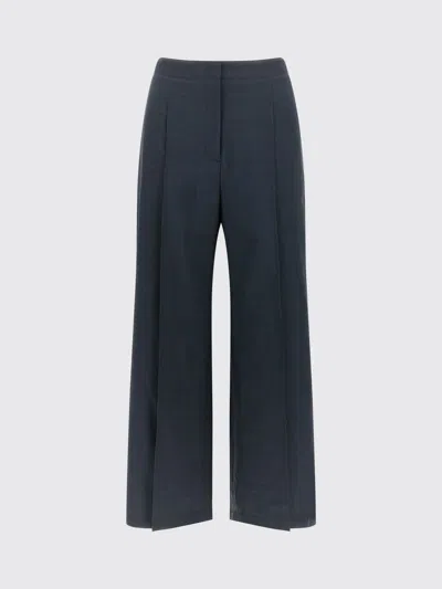 Theory Pants  Woman Color Blue In Animal Print