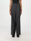 Theory Grey High-waist Pants With Pences In Grey