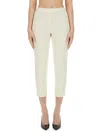 Theory Slim Fit Pants In Ivory