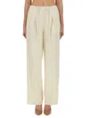 Theory Drawstring Elastic Waistband Pleated Trousers