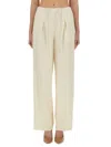 Theory Pants With Pleat In White