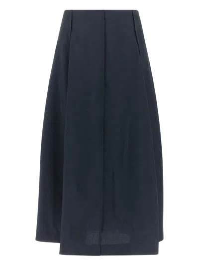 Theory Parachute Pleats Skirt In Blue