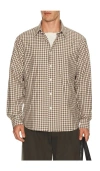 Theory Park Check Weekend Shirt In Multi