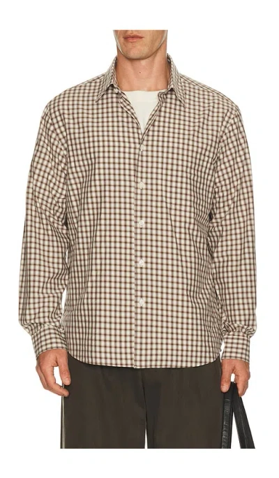 Theory Park Check Weekend Shirt In Multi
