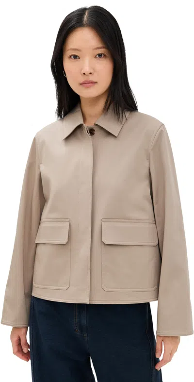 THEORY PATCH BOXY JACKET SOFT TAUPE