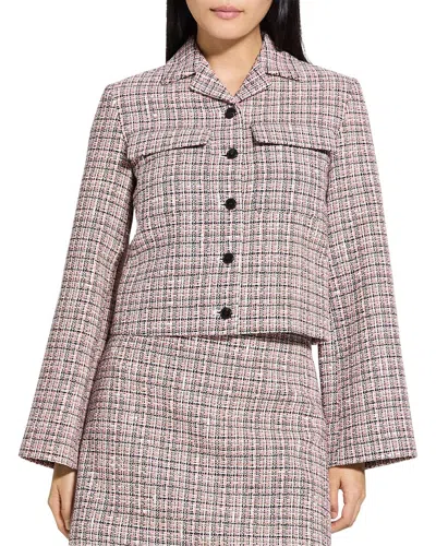 Theory Patch Crop Jacket In Pink