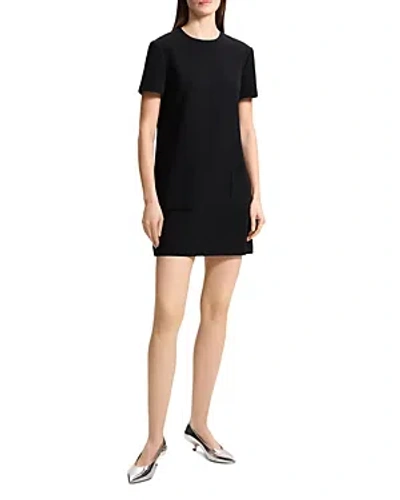 Theory Patch Pocket Shift Dress In Black