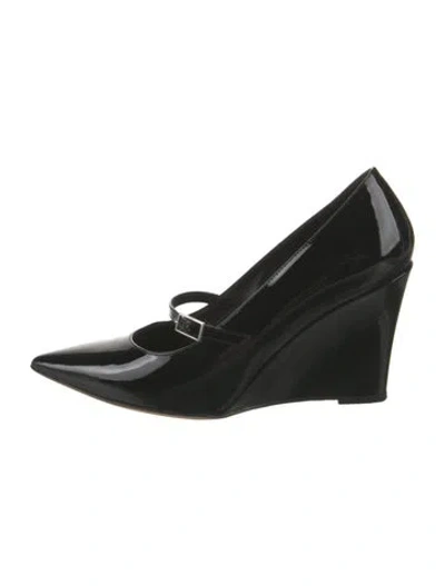 Pre-owned Theory Patent Leather Pumps In Black