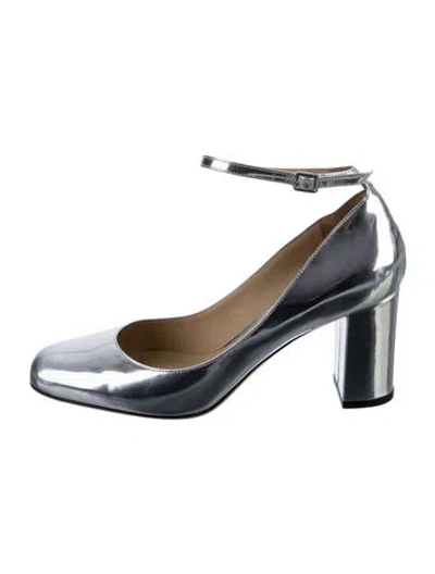 Pre-owned Theory Patent Leather Pumps In Blue