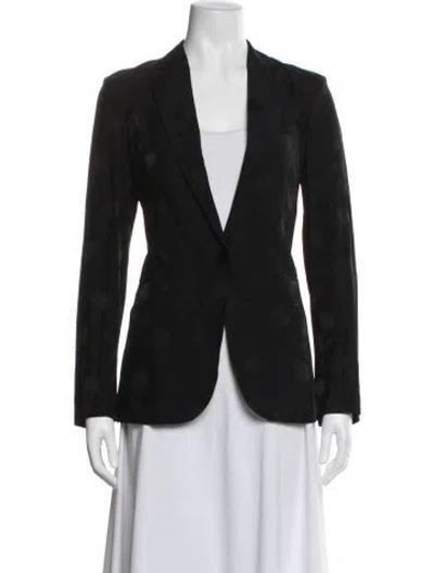 Pre-owned Theory Patterned Blazer In Black