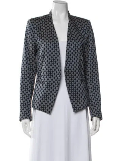 Pre-owned Theory Patterned Blazer In Blue
