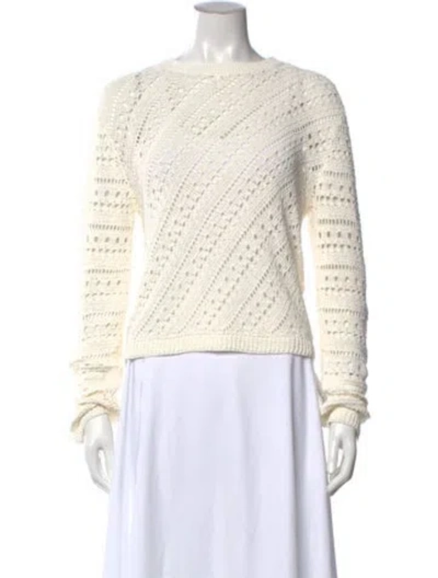 Pre-owned Theory Patterned Crew Neck Sweater In Neutral