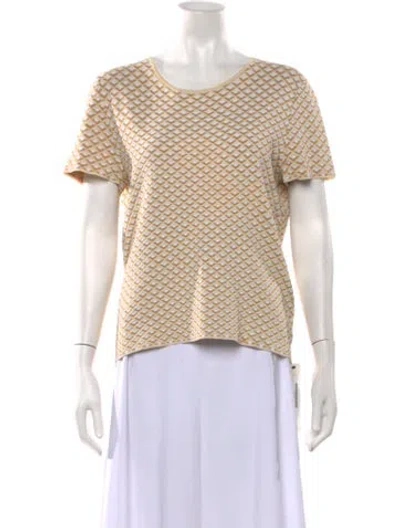 Pre-owned Theory Patterned Crew Neck Sweater In Neutrals