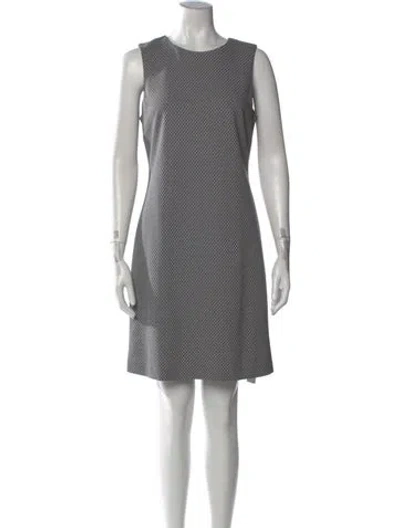 Pre-owned Theory Patterned Knee-length Dress In Black