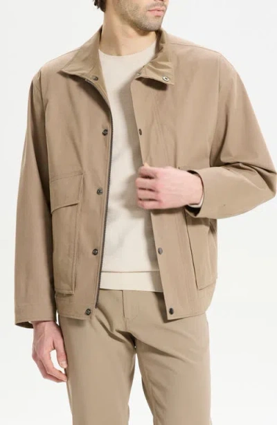 Theory Peach Cotton Blend Utility Jacket In Neutral