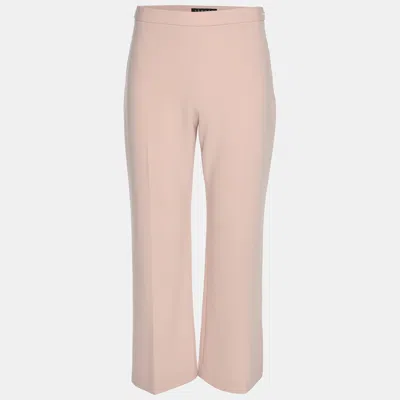 Theory Peach Crepe Wide Leg Trousers In Multi