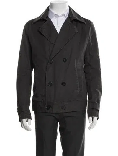 Pre-owned Theory Peacoat In Grey