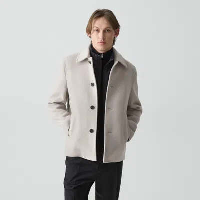 Theory Peacoat In Plush Melton In White