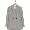 Theory Double Breasted Oversized Boy Jacket In Gray