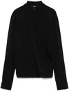 Theory Gewickelte Bluse Mit Steigendem Revers In Schwarz