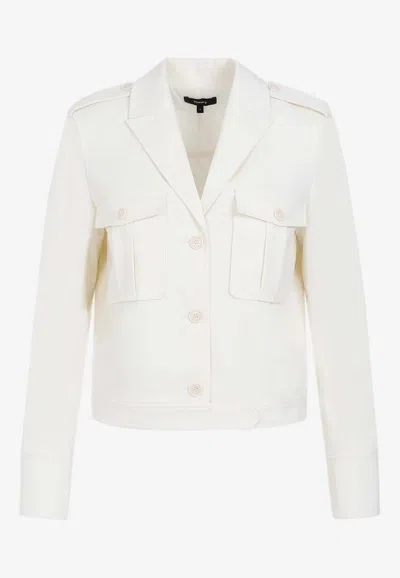 THEORY PEAK-LAPELED WOOL-BLEND JACKET