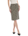 Theory Bristol Animal Print Pencil Skirt In Beige