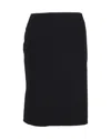 Theory Pencil Skirt In Black Cotton In Black