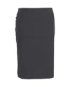 Theory Pencil Skirt In Grey Cotton In Grey