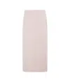 Theory Mid-length Straight Skirt In Pink