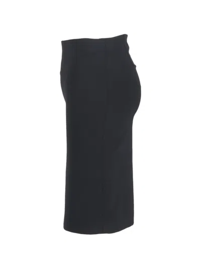 Pre-owned Theory Pencil Wool Skirt In Black