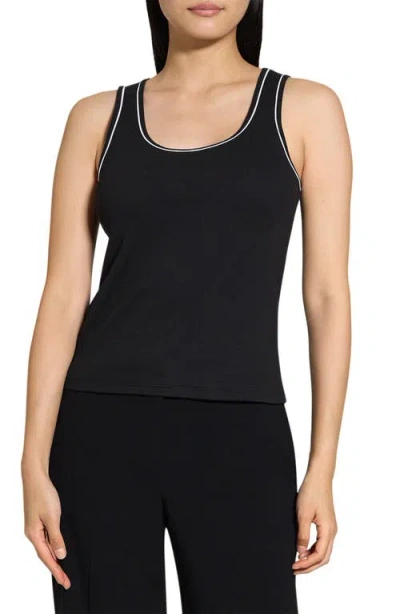 Theory Scoop Neck Tank In Black