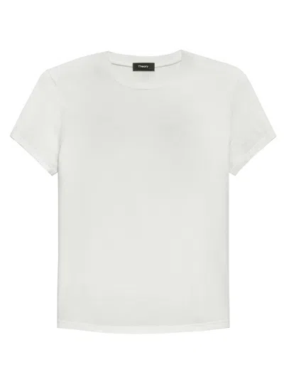 Theory Regal Merino Wool Short-sleeve Crew T-shirt In Neutral