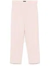 Theory Treeca Cropped Trousers With Elasticated Waist In Pink