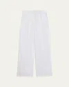 Theory Pinstripe Double-pleated Pants In White
