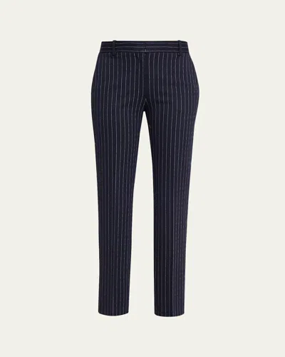 Theory Pinstripe Slim Pants In Multi