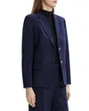 Theory Virgin Wool Blend Blazer In Navy