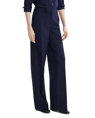 Theory Pinstriped Pants In Navy