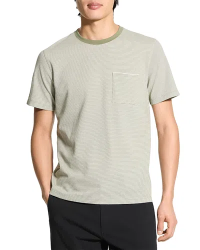Theory Pique Crew Tee In Gray
