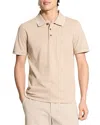 Theory Pique Polo Shirt In Brown