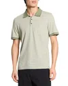 Theory Birdseye Polo Green Multi In Green